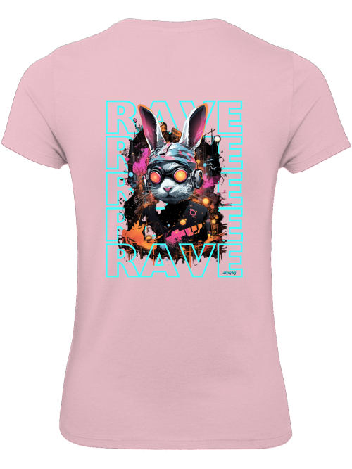 Rave Rabbit Girlie Shirt back print