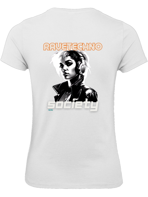 Ravetechno Society Girlie Shirt back print