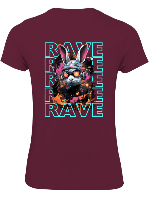 Rave Rabbit Girlie Shirt back print