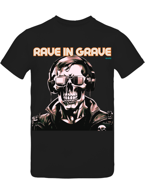 Rave in Grave skull shirt