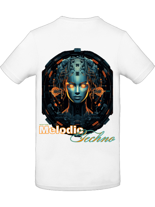 handmade Melodic Techno Shirt back print