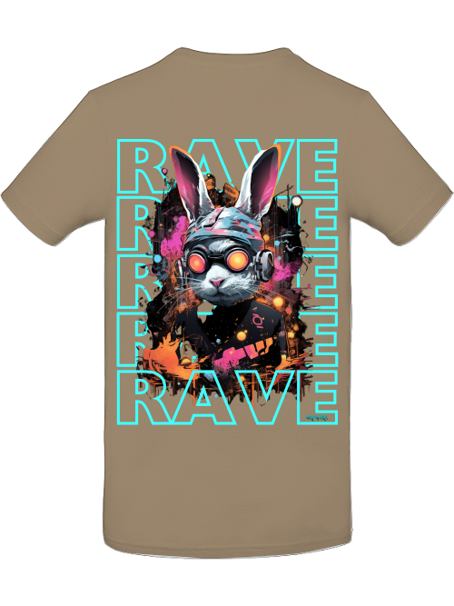 Rave Rabbit Shirt back print