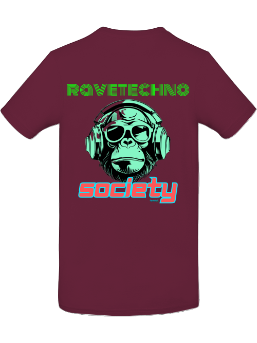 Ravetechno Society Monkey head Shirt back print