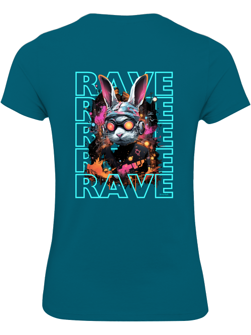 Rave Rabbit Girlie Shirt back print