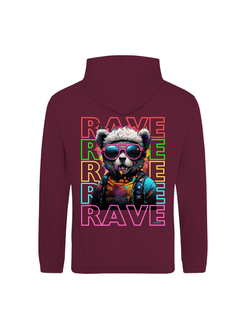 Rave Hoodie Teddy/unisex back print