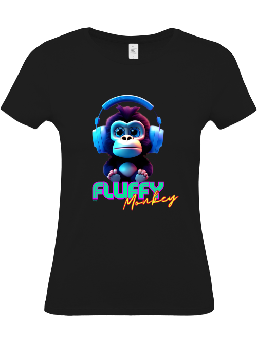 Fluffy Monkey Girlie Shirt