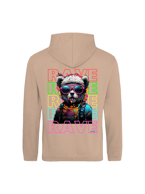 Rave Hoodie Teddy/unisex back print