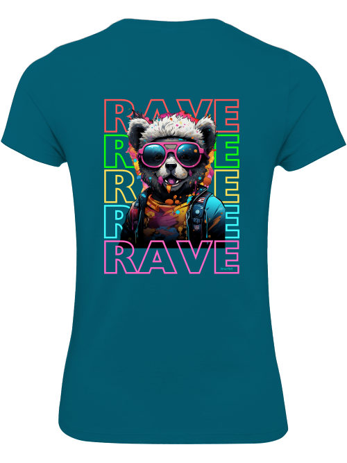 Rave Teddy Girlie Shirt back print