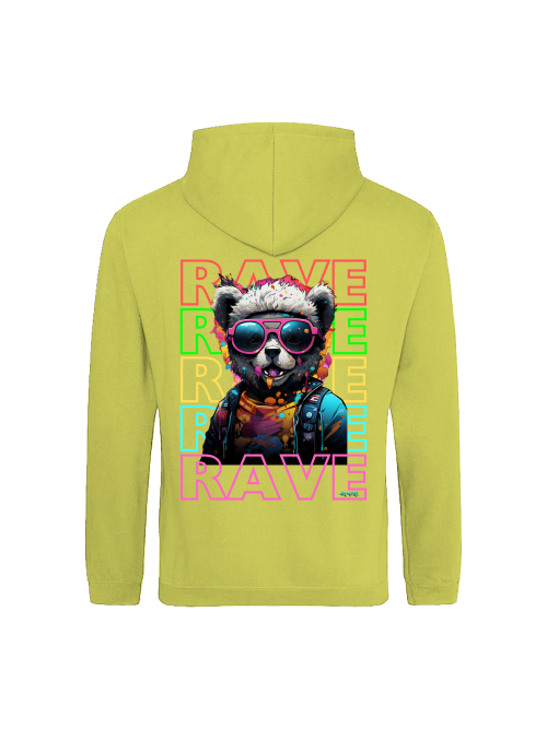 Rave Hoodie Teddy/unisex back print