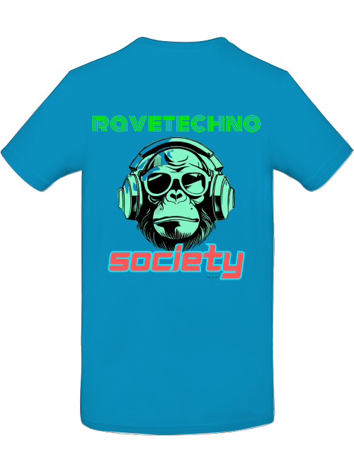Ravetechno Society Monkey head Shirt back print