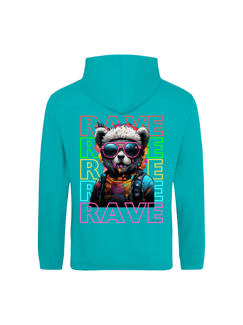 Rave Hoodie Teddy/unisex back print
