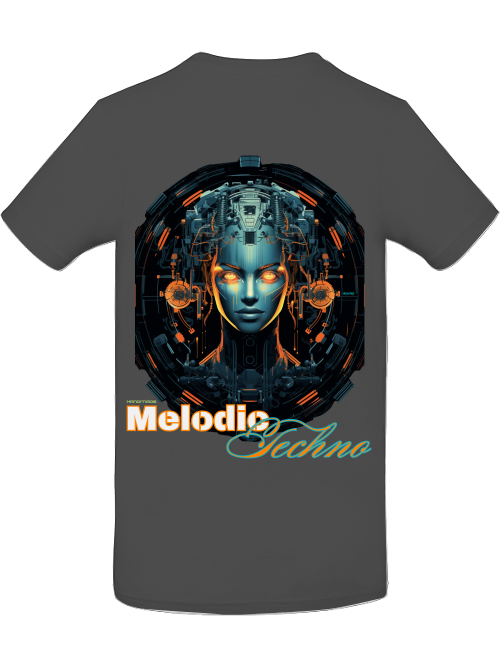 handmade Melodic Techno Shirt back print