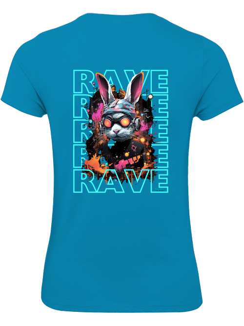 Rave Rabbit Girlie Shirt back print