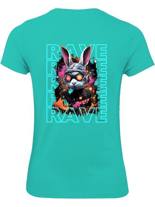 Rave Rabbit Girlie Shirt back print