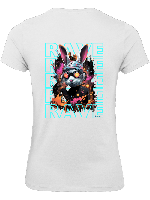 Rave Rabbit Girlie Shirt back print