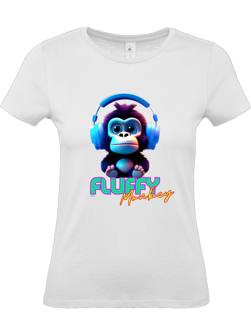 Fluffy Monkey Girlie Shirt