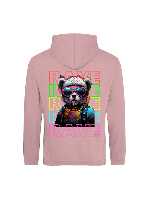 Rave Hoodie Teddy/unisex back print
