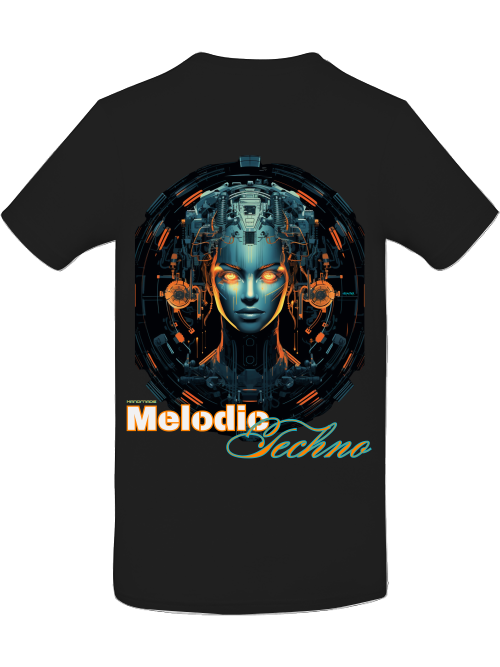 handmade Melodic Techno Shirt back print