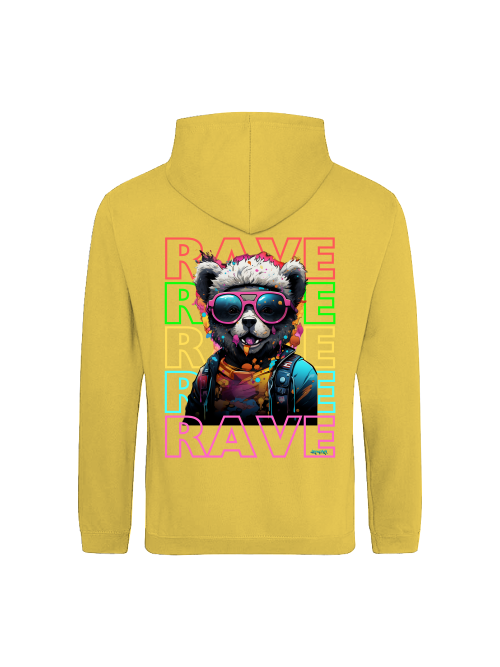 Rave Hoodie Teddy/unisex back print