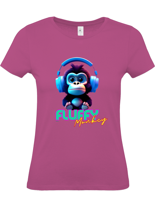 Fluffy Monkey Girlie Shirt