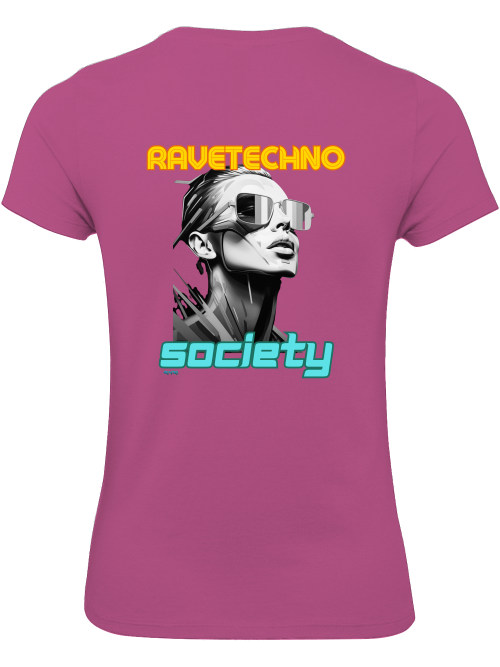 Ravetechno Society Girlie Shirt back print