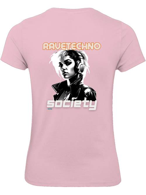 Ravetechno Society Girlie Shirt back print
