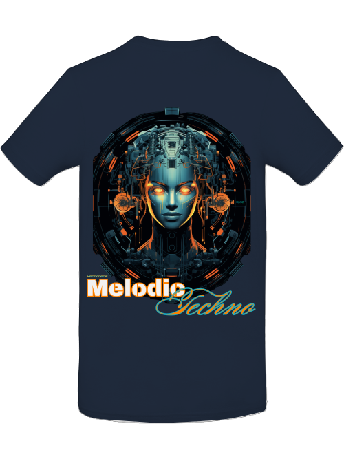 handmade Melodic Techno Shirt back print