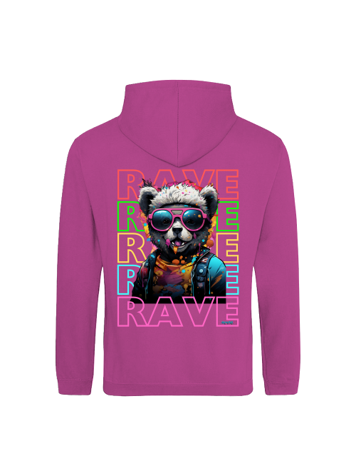 Rave Hoodie Teddy/unisex back print