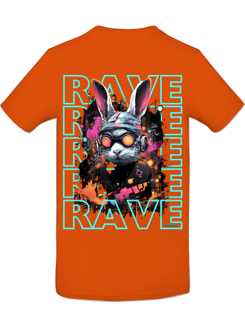 Rave Rabbit Shirt back print