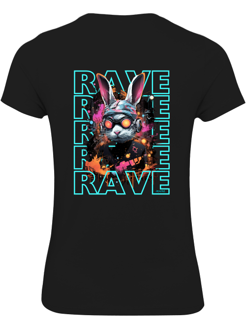 Rave Rabbit Girlie Shirt back print
