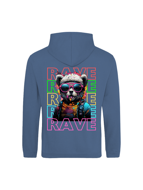 Rave Hoodie Teddy/unisex back print