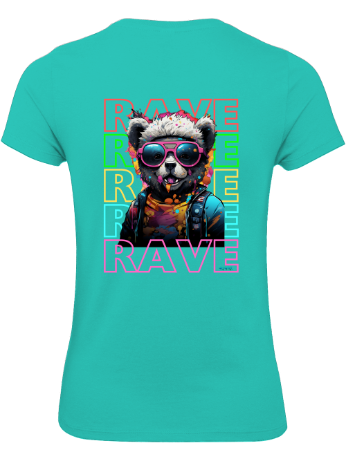 Rave Teddy Girlie Shirt back print