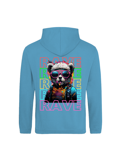 Rave Hoodie Teddy/unisex back print
