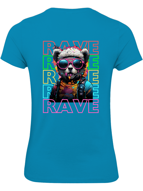 Rave Teddy Girlie Shirt back print