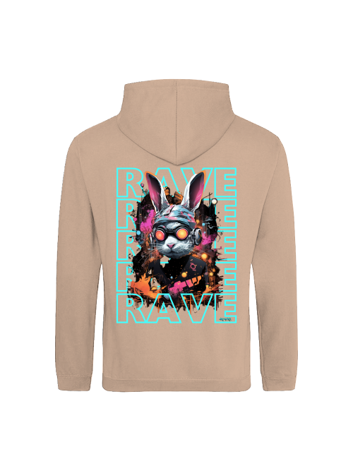 Rave Rabbit Hoodie back print