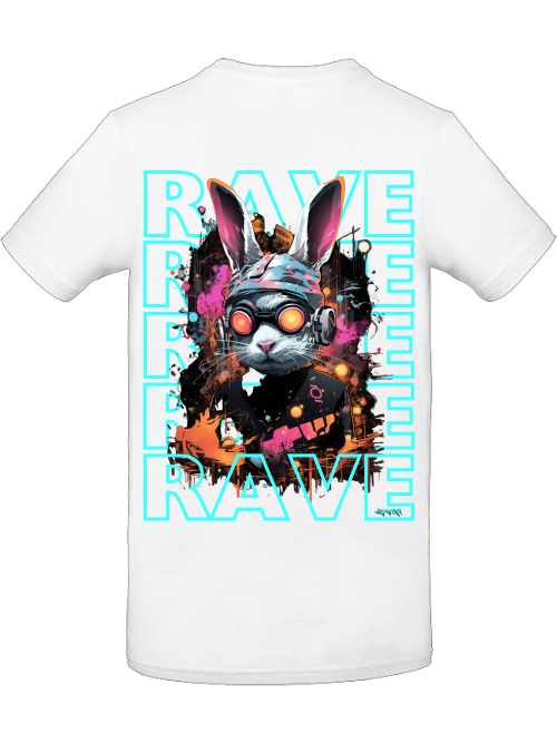 Rave Rabbit Shirt back print