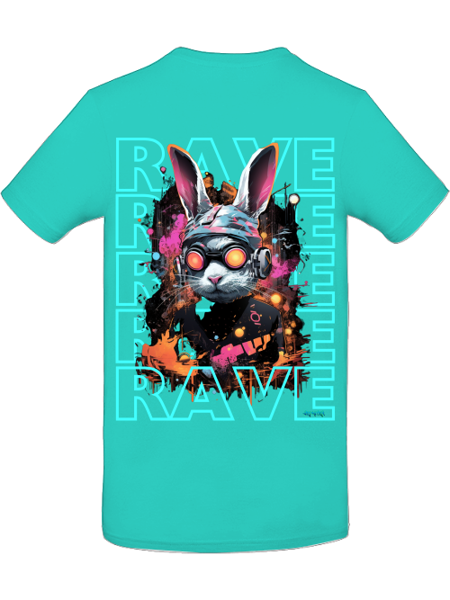 Rave Rabbit Shirt back print