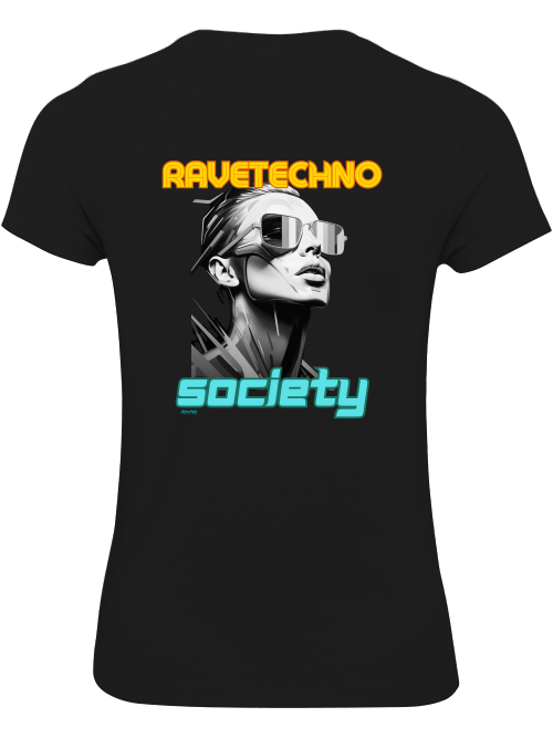 Ravetechno Society Girlie Shirt back print