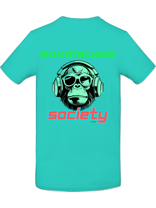 Ravetechno Society Monkey head Shirt back print