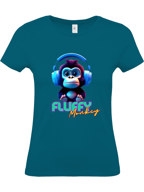 Fluffy Monkey Girlie Shirt