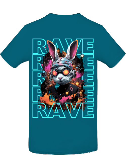 Rave Rabbit Shirt back print