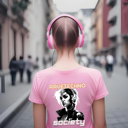 Ravetechno Society Girlie Shirt back print