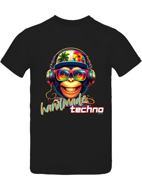 handmade Techno Monkey head Shirt