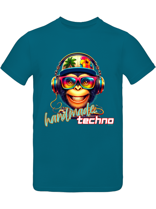 handmade Techno Monkey head Shirt