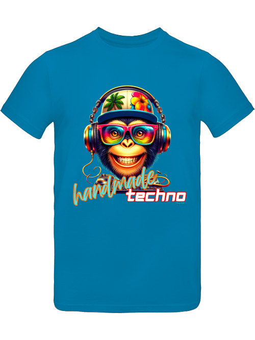 handmade Techno Monkey head Shirt