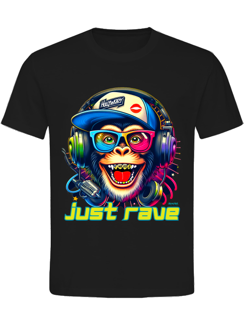 Just Rave Monkey head Shirt
