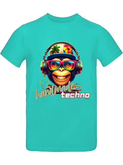 handmade Techno Monkey head Shirt