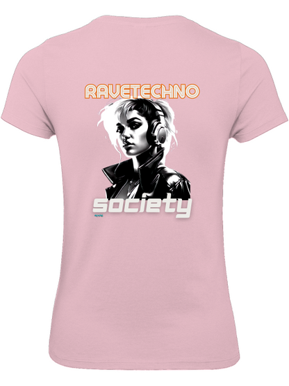 Ravetechno Society Girlie Shirt back print