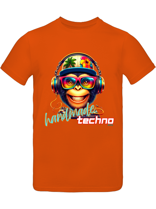handmade Techno Monkey head Shirt