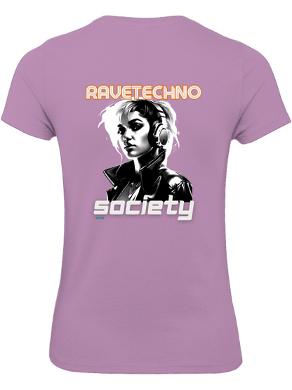 Ravetechno Society Girlie Shirt back print